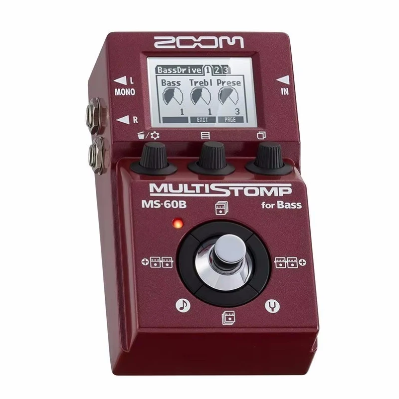 ZOOM MS-60B Multi-effects pedal integrated stomp bass guitar single piece effector 58 bass effects for Guitar And Bass