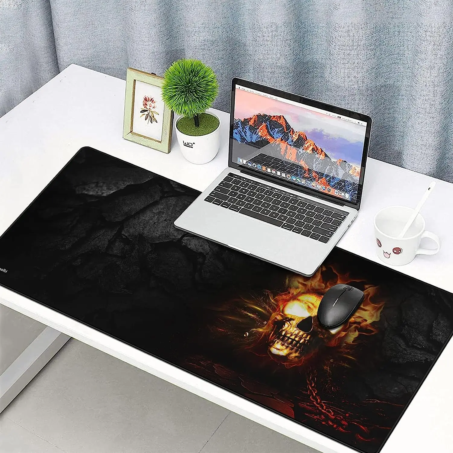 لوحة ماوس ألعاب بحواف مخيط XXL Mousepad (900x400 مللي متر) قاعدة غير قابلة للانزلاق مقاومة للماء للعمل ألعاب المكتب المنزل