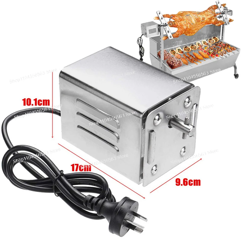 BBQ Grill Rotating Motor - Stainless Steel Spit Rotisserie Motor for Roasting Furnace (Lamb/Piglet/Chicken)