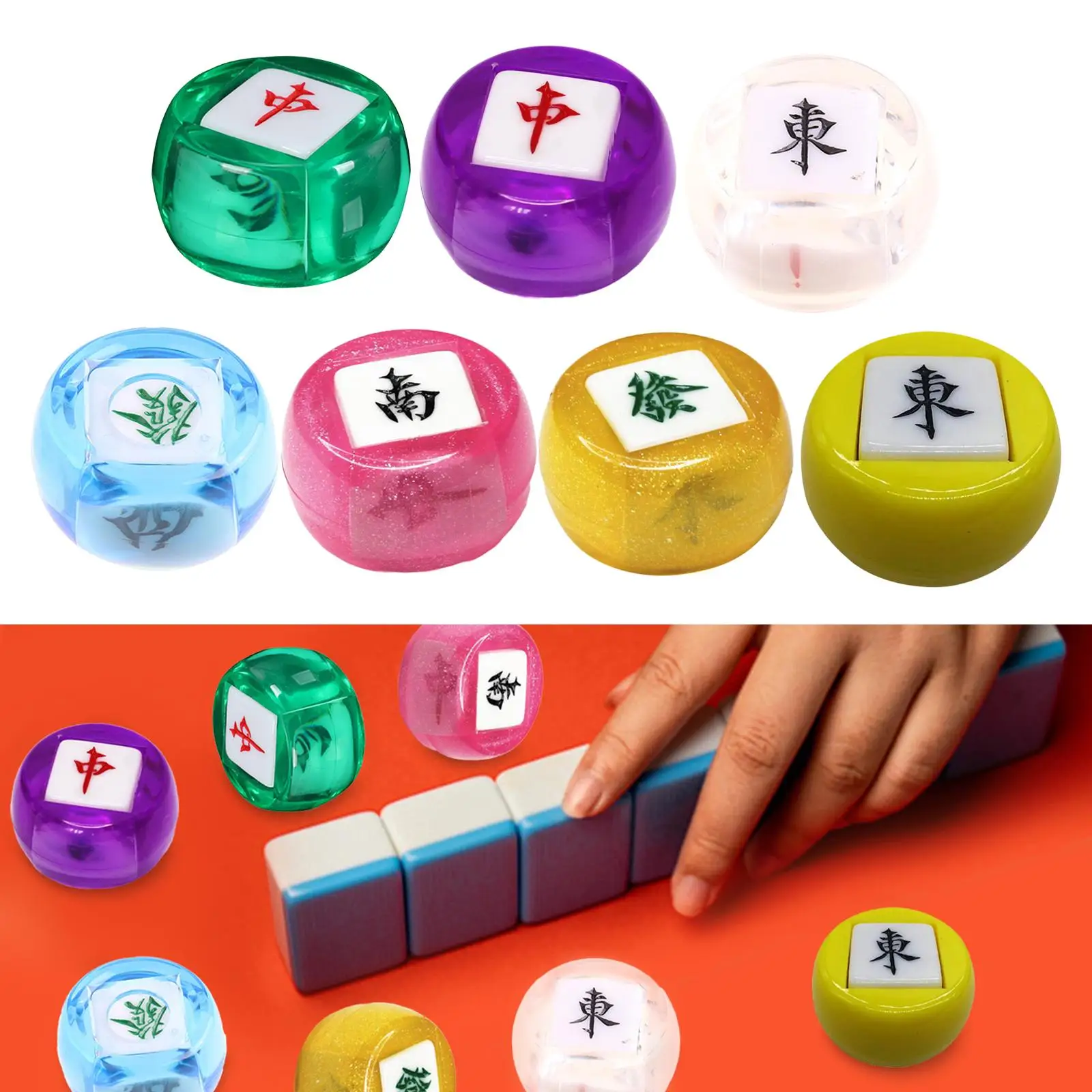 Chinese Mahjong Dice Card Room Accessories Card Game Board Game Game Dice Party Favors Multi Sided Game Dice for Party KTV