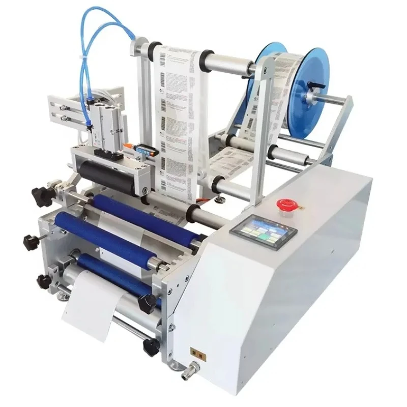 Printer Label Machine for Plastic Bottles Front and Back Side Label Applicator Bottles Sticker Labeling Machine