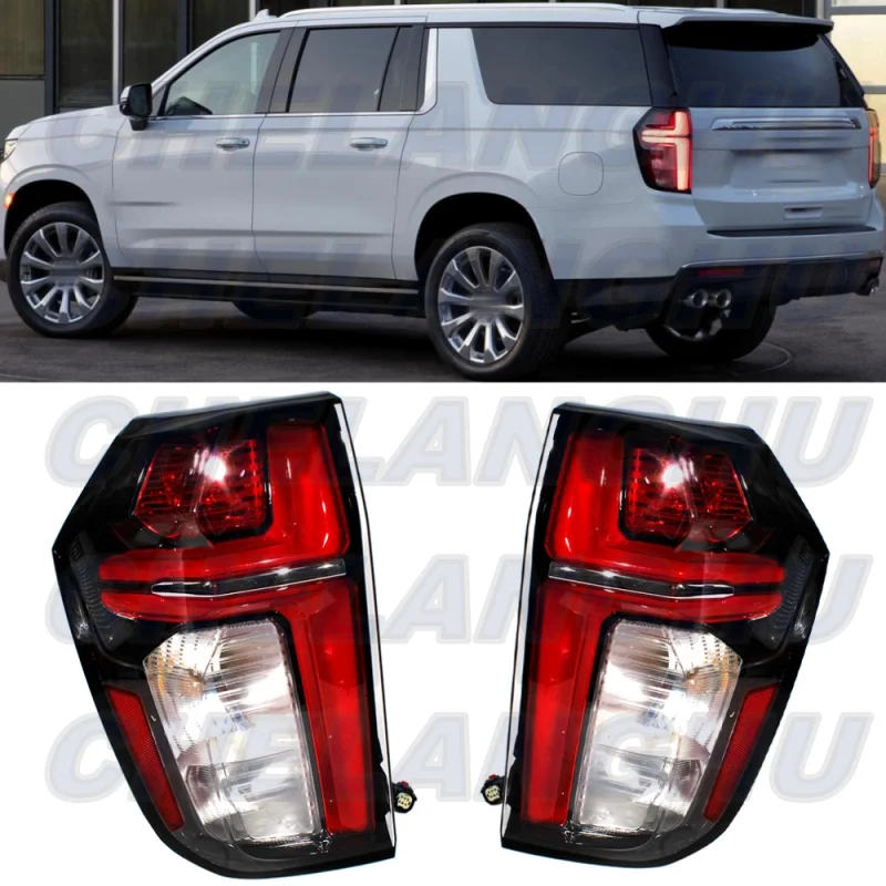 Pair Left And Right Tail Rear Lamp Light With Bulbs 84849416 84849417 For Chevrolet Suburban Tahoe 2021 2022 2023