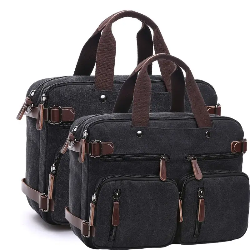 Vintage Canvas Men Travel Briefcase Large Capacity Business HandBag Men's Casual Travel Duffel Bags Laptop Backpack Tote Bag
