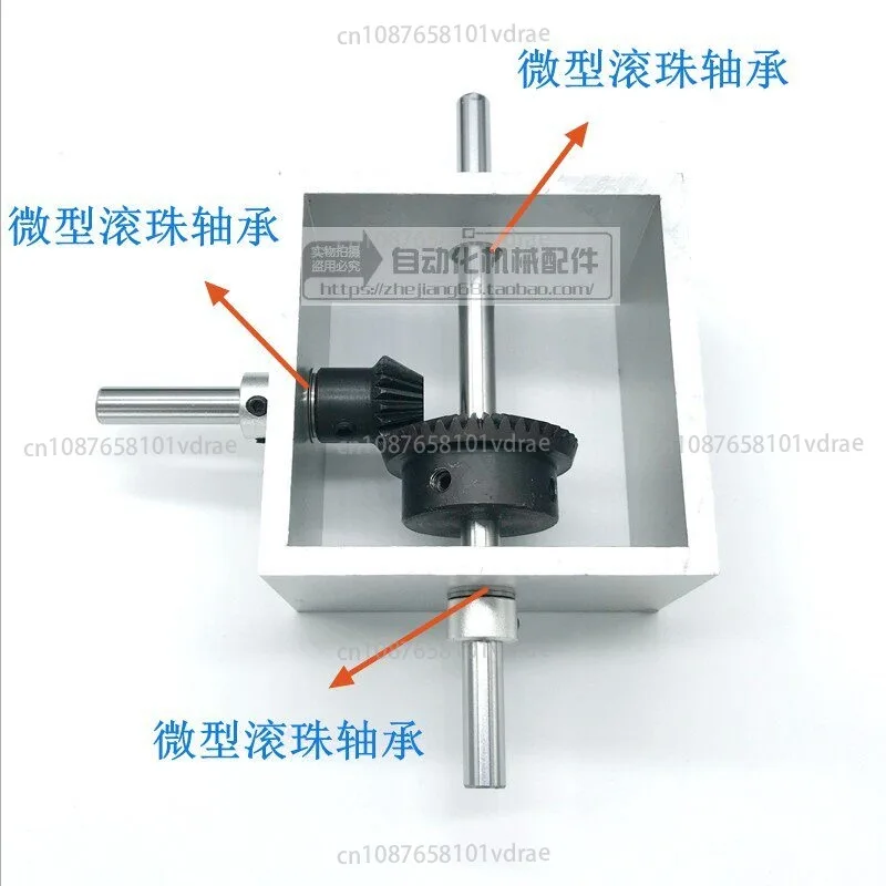 90 Degree Right Angle Transmission Bevel Gear Reversing Gear Gearbox 1 To 2 Hand Crank Miniature Mechanical Angle Reducer