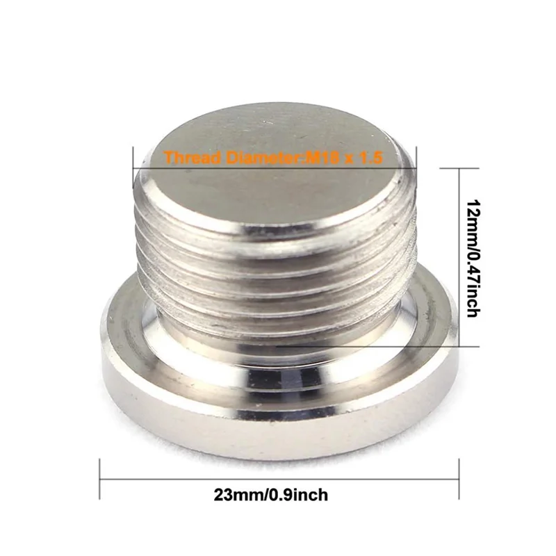 Tuerca hexagonal y base con muescas para sensor lambda, adaptador boss de tuerca soldada SS304 para instalación de sensor de oxígeno, M18 x 1,5