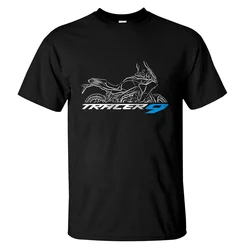 Camiseta informal para hombre, camisa con estampado de Yamaha Tracer 9, manga corta, 2024 algodón, S-3XL, fresca, verano, 2021-2024, 100%