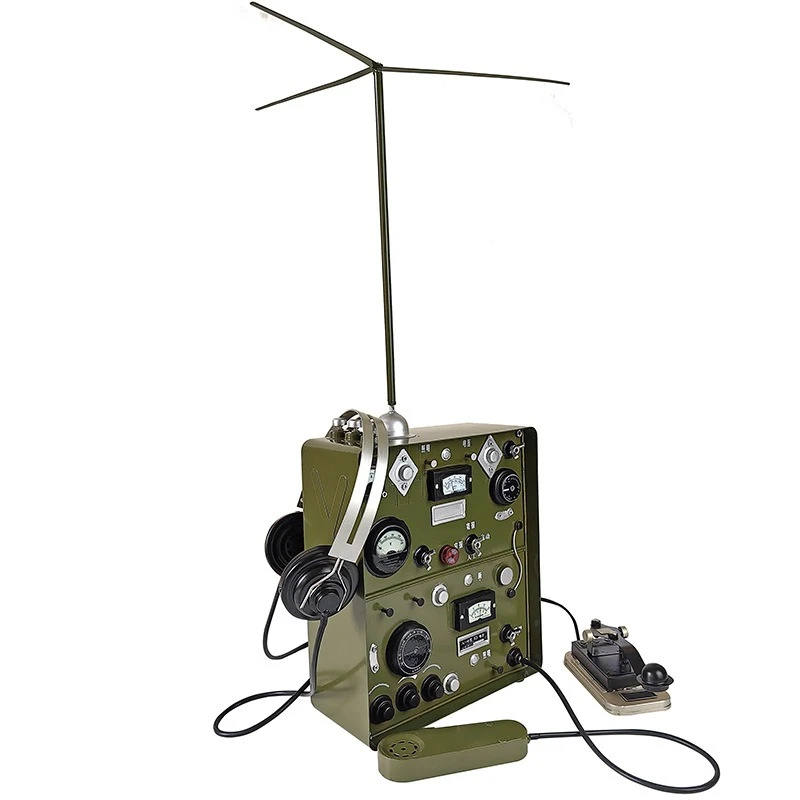 

Wrought iron telecommunication transmitter prop model decorative ornament real simulation sending original sound old