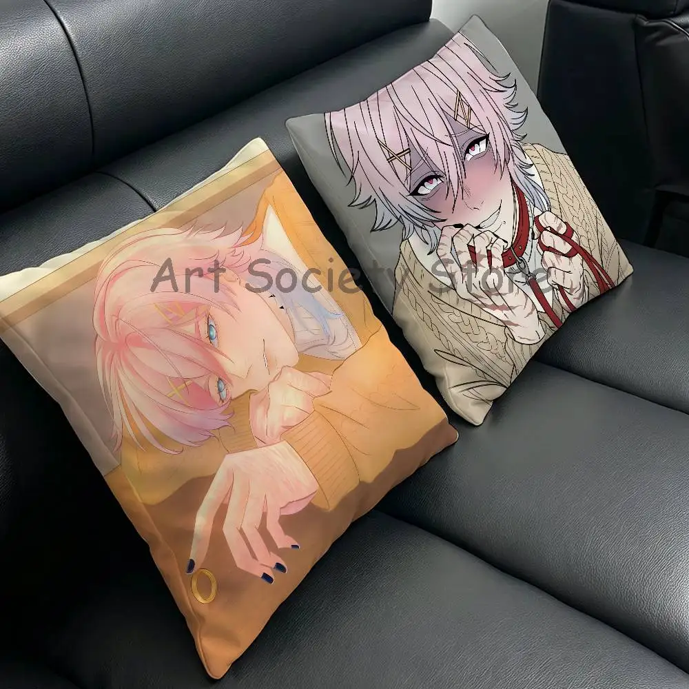 Ren 14 Days Pillow Case cute cartoon anime peripheralsBedroom Sofa Decorative Cushion Cover Soft Cushion Cover