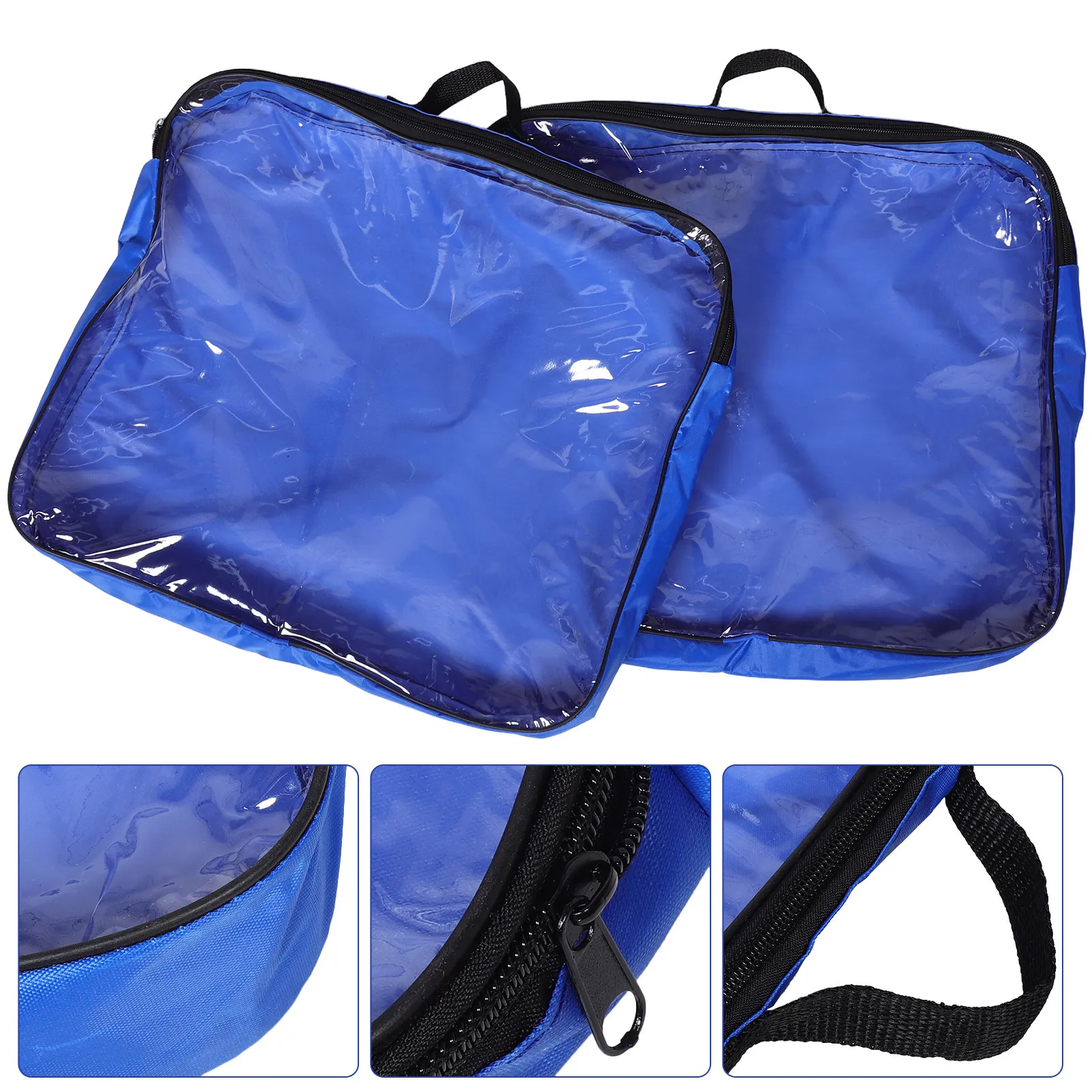 

2Pcs Inline Skate Bag Portable Roller Skates Storage Zipper Organizer Large Capacity Oxford Cloth Carrying Case