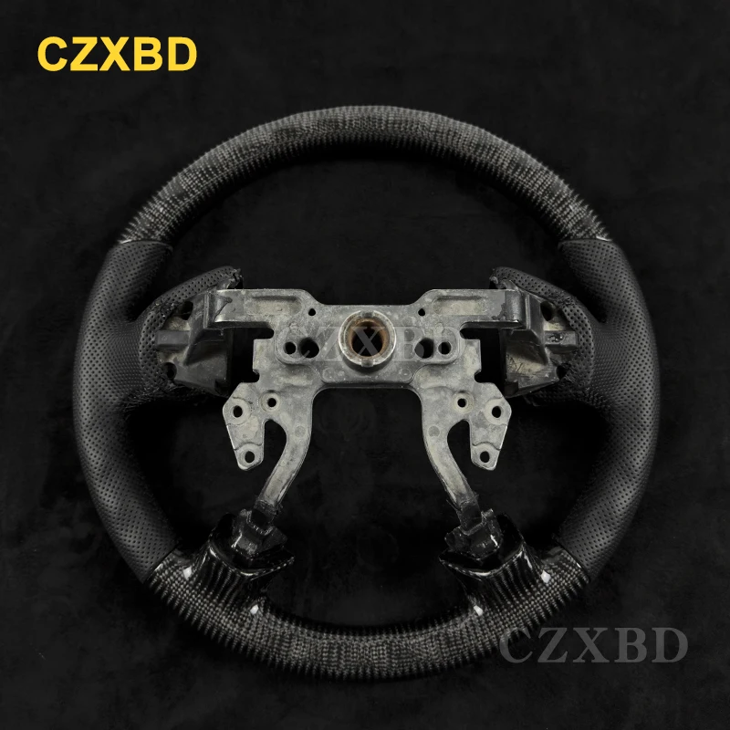 For Honda Accord 2002 2003 2004 2005 2006 2007 Real Carbon Fiber Steering Wheel Perforated Leather High Quality Customized