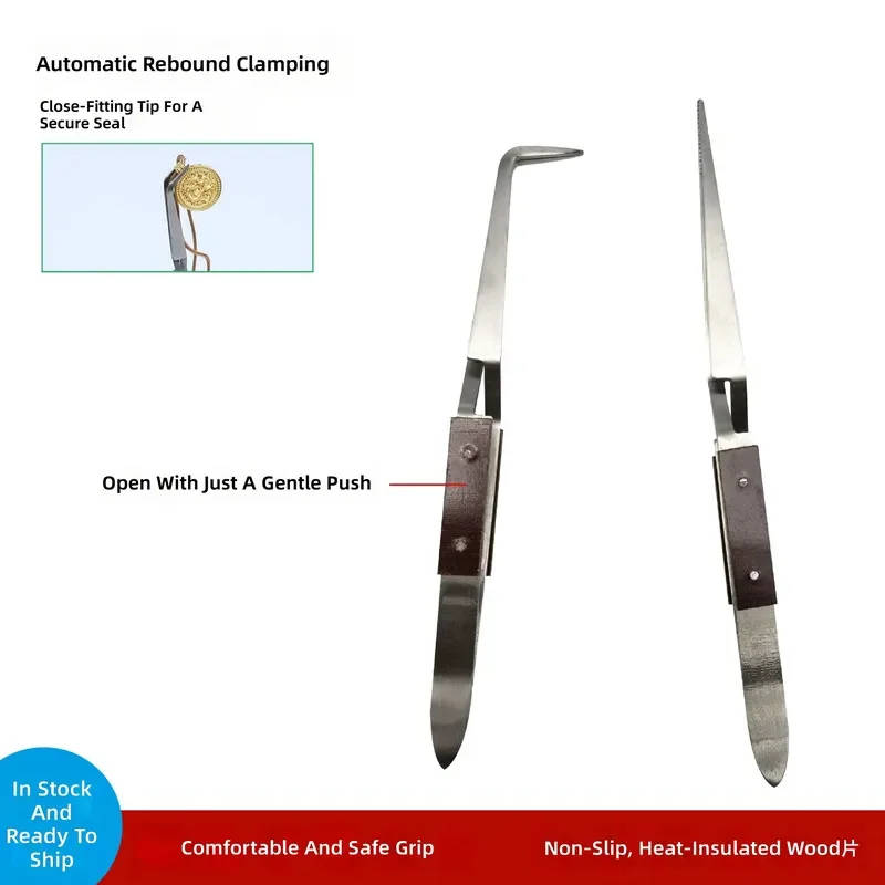 for Rebound Clip Universal Welding Fixture Non-slip Metalworking Jewelry Tweezers Straight Curved Nozzle Firm Bracket Tool