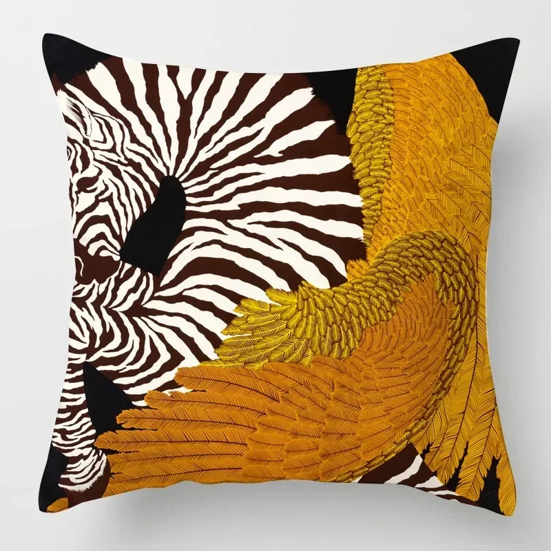Giraffe Zebra Animals Posters Cushion Cover Decorative Pillows For Sofa 45X45cm Home Decoration pillow covers decorative