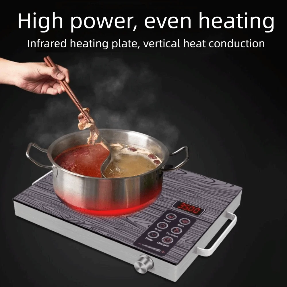 3500 W Infrared Cooker Touch Screen Appointment Function Electric Ceramic Stove Intelligent 6 Levels Household Electric Stove