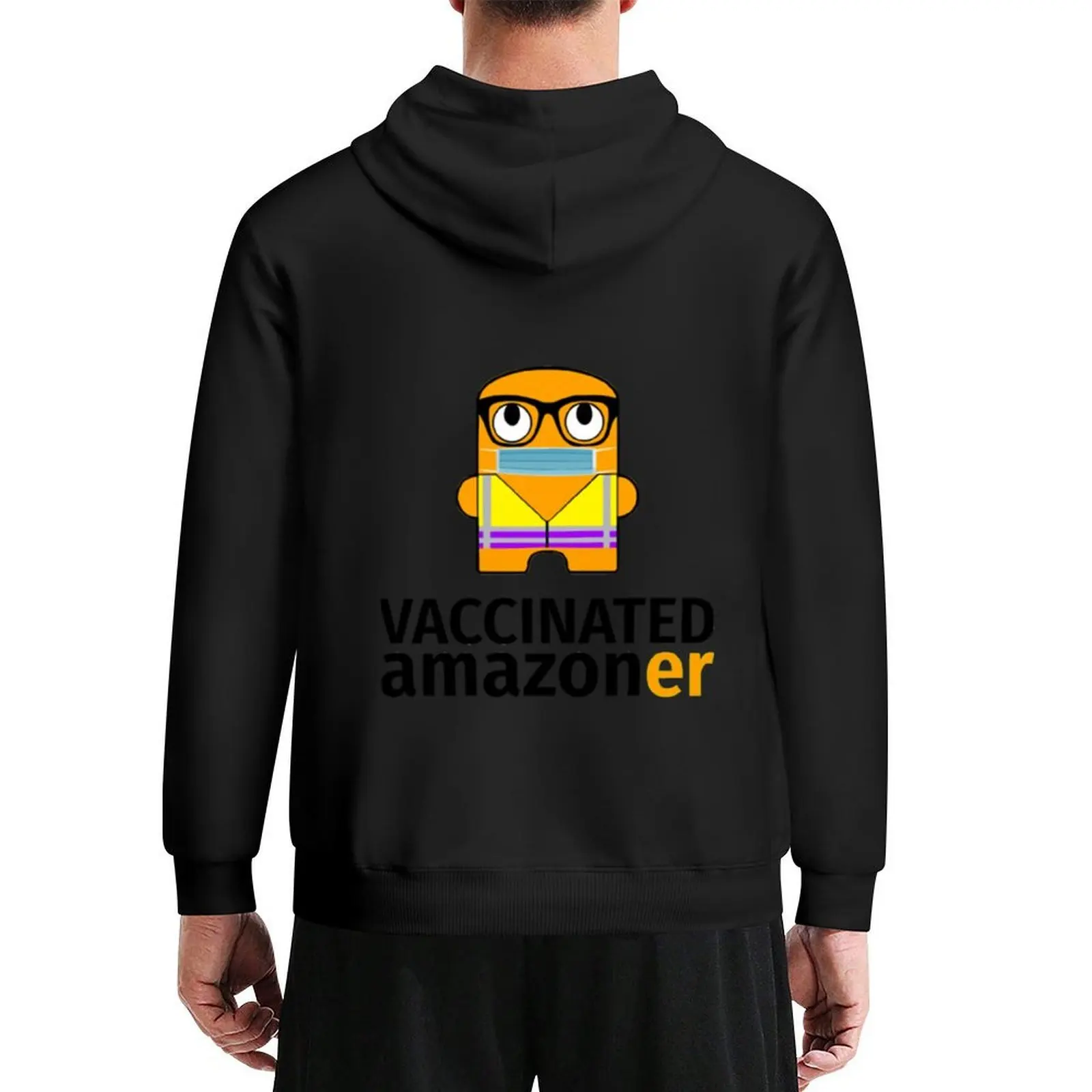 

Vaccinated Masked Amazon Employee Hoodie men's sweat-shirt men's sweat-shirt set japanese style men wear mens hoodies