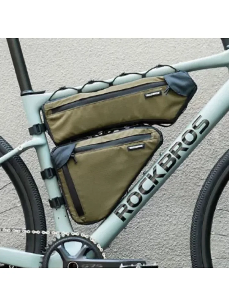 AliExpress ROCKBROS Bicycle Triangle Bag Bicycle Triangle Bag Abrasion Resistant Travel Organizer Portable Large Capacity 1.5L Tube Bag