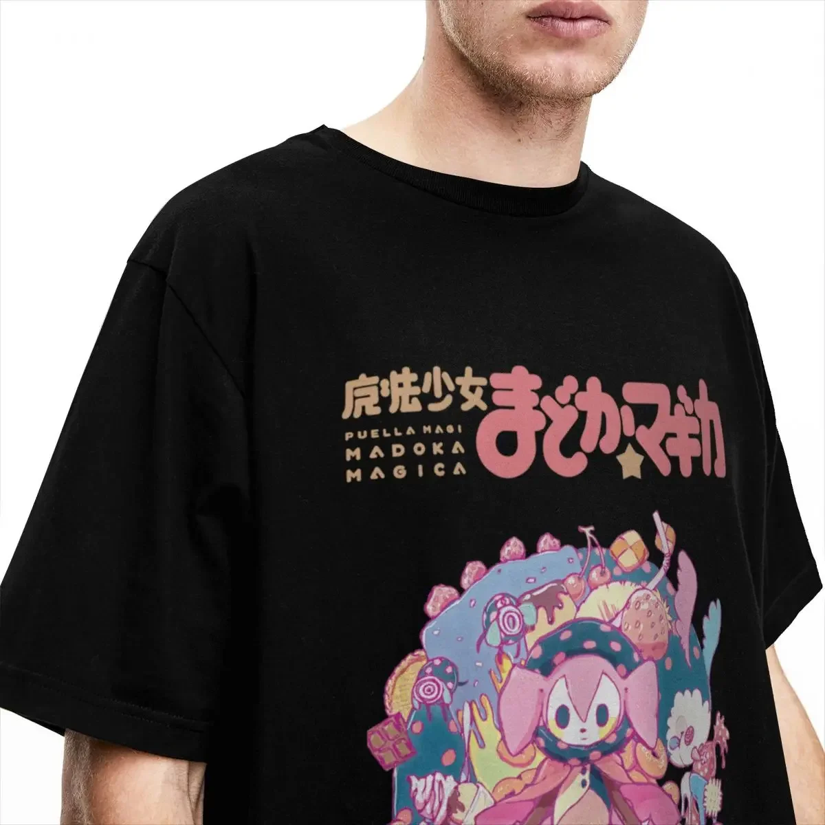 Crazy Puella Magi Magica Madoka Charlotte And Friends T-Shirt for Men Women O Neck Cotton Short Sleeve Tee Shirt Printed Clothes