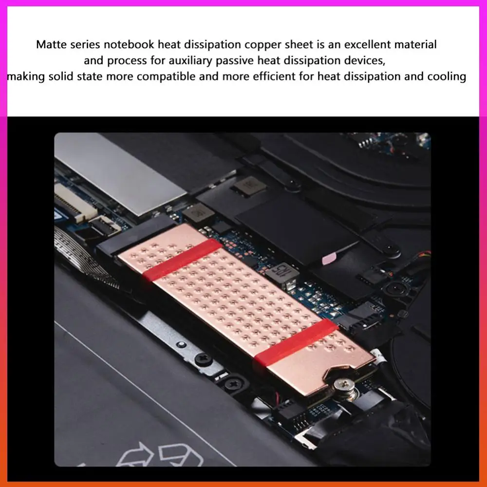 銅製 SSD ヒートシンク サーマルシリコンパッド付き ヒートクーラー ラジエーター ラップトップ デスクトップ 0.8mm/1mm/2mm M.2 2280 SSD用