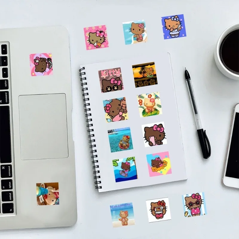 59PCS Sanrio Hello Kitty Cartoon Stickers Decoratieve mobiele telefoonhoes Bagage Computer Gitaar Decoratieve Stickers