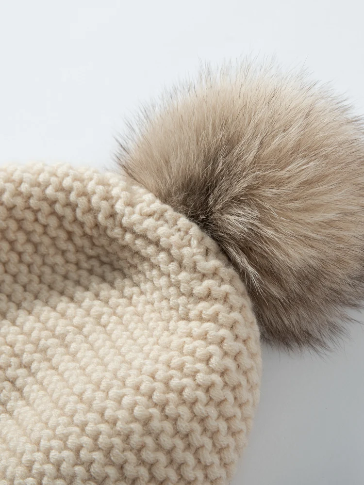 TLOML Autumn Winter Women's Cashmere Hat 100% Cashmere Cable Knitting Little braid Hats Warm Pullover Caps Casual Cashmere Hats