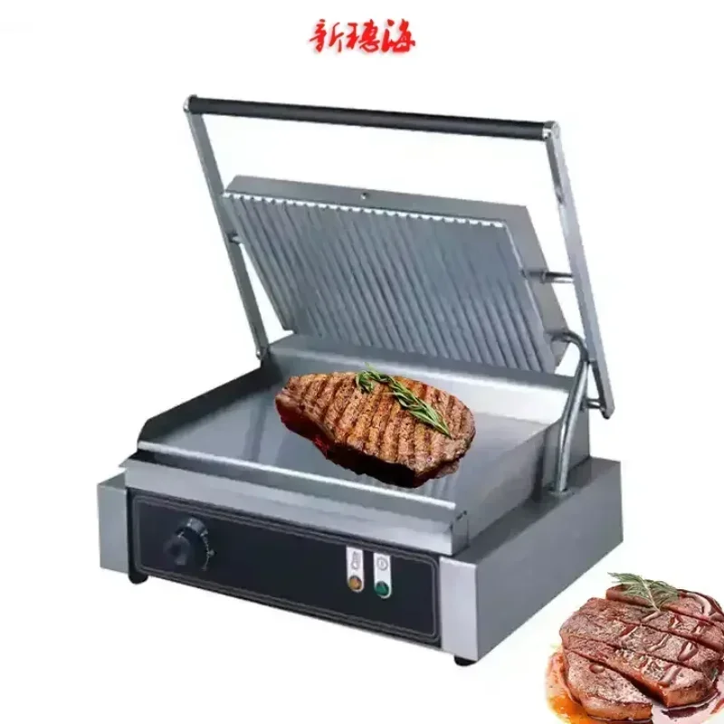 Cast iron countertop Western food frying and grilling machine, hot plate electric grill, frying beef and   machine