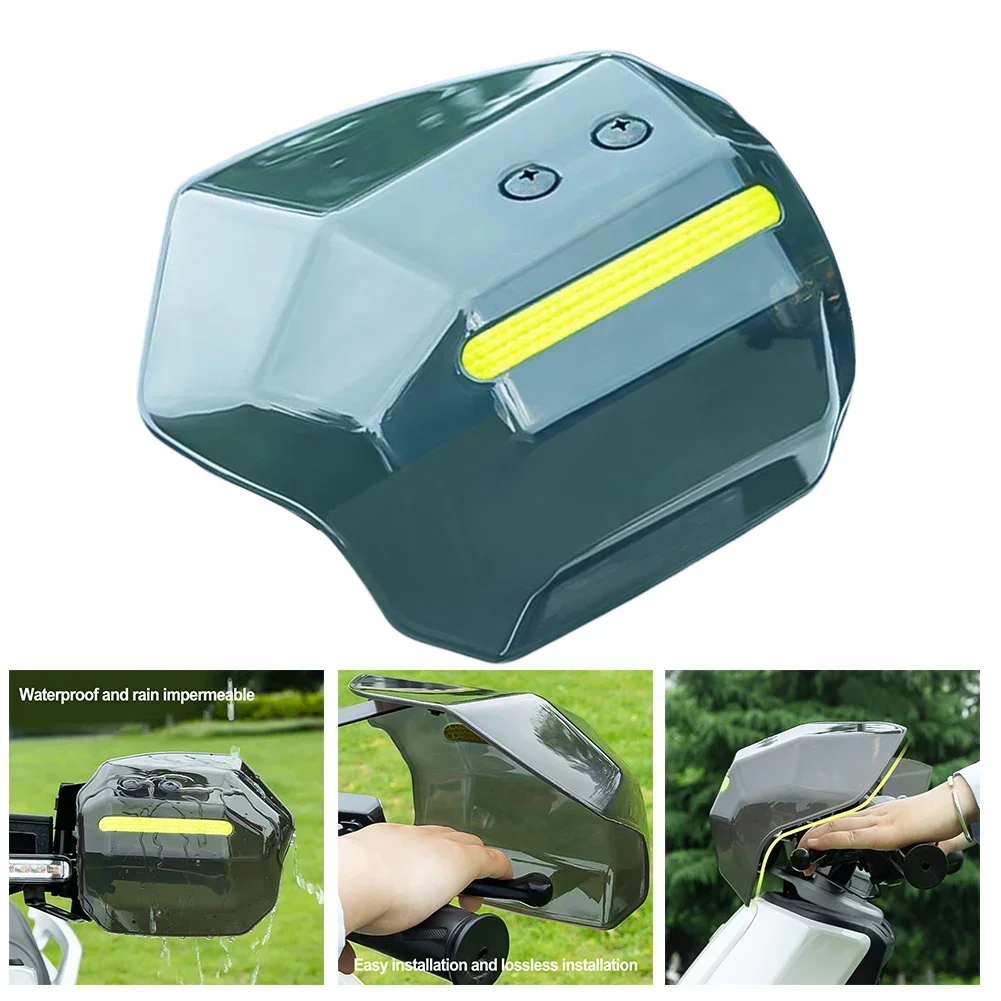 Maintain A Firm Grip Electric Bike Handguards Electric Bicycle Windshield Protects Hands From Wind Semi-transparent Design