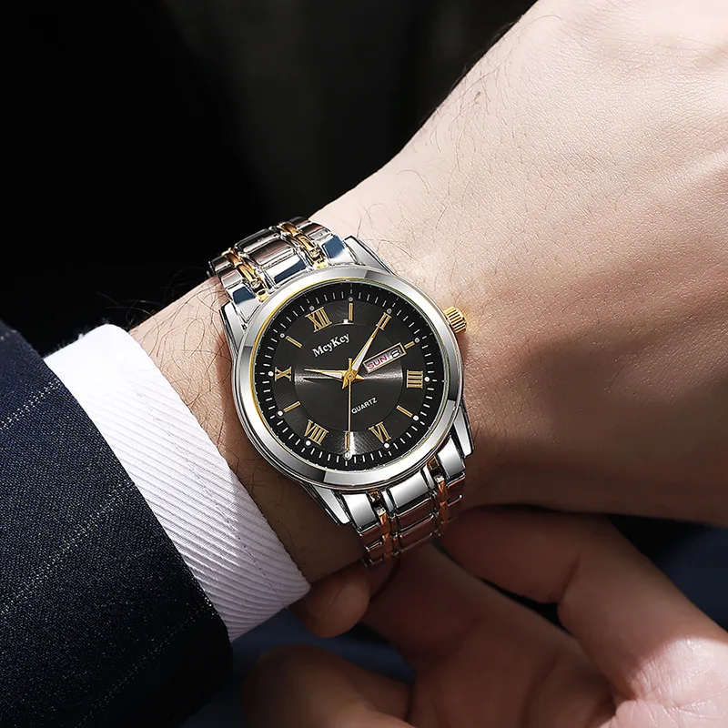 New Fashion Top Luxury Watch For Man Business Date Quartz Watch Men Famous Stainless Steel Watches Reloj Hombre Gifts Male Clock
