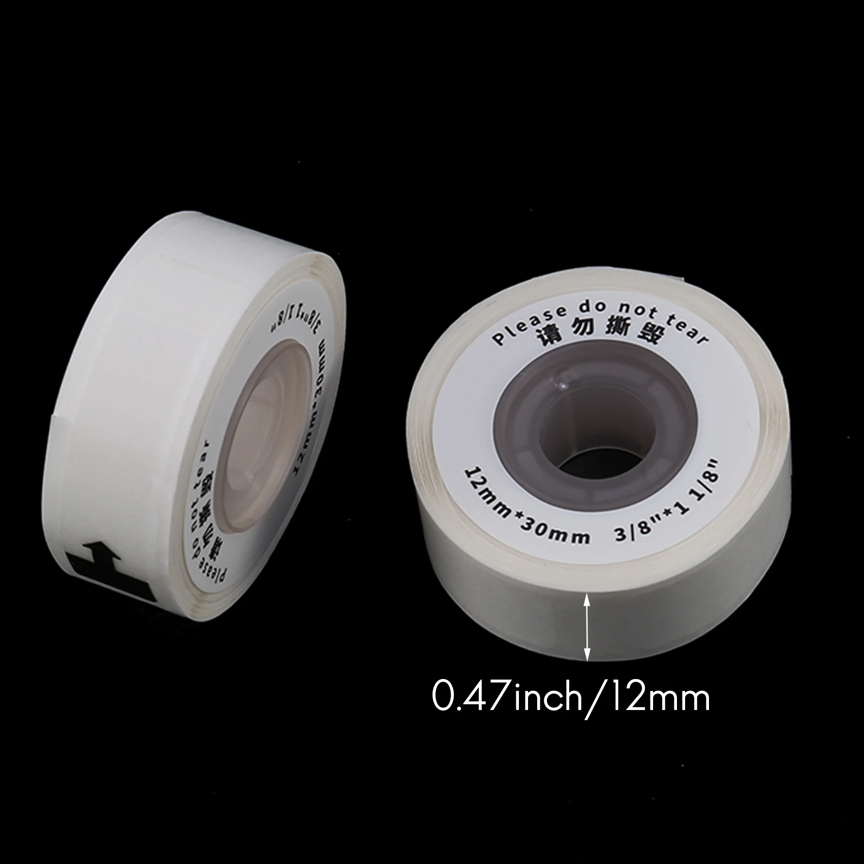 A95Q-مناسبة لطابعة الملصقات D30 ورق ملصقات أبيض ذاتي اللصق (12 مم × 30 مم) ملصق/لفة، 3 لفات