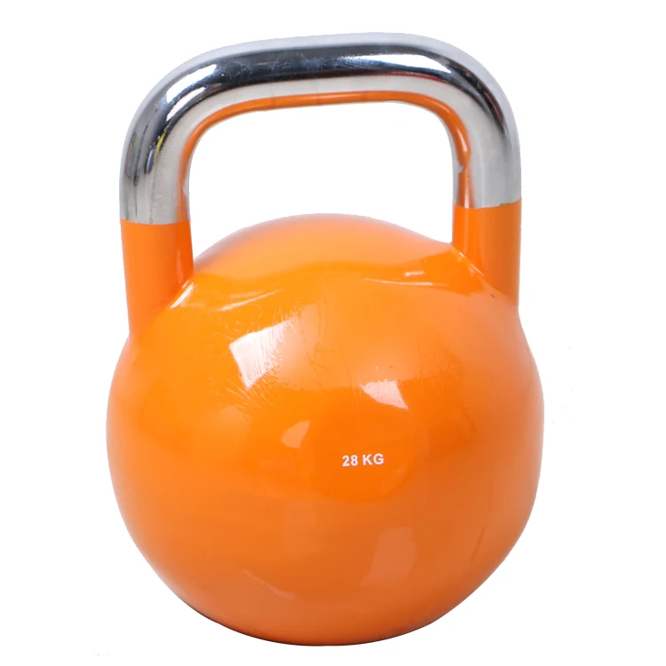 

Fitness High Quality Custom Weight Lifting 28kg Kettleball Adjustable Chrome Handle Set Competition Kettlebell Home Gym