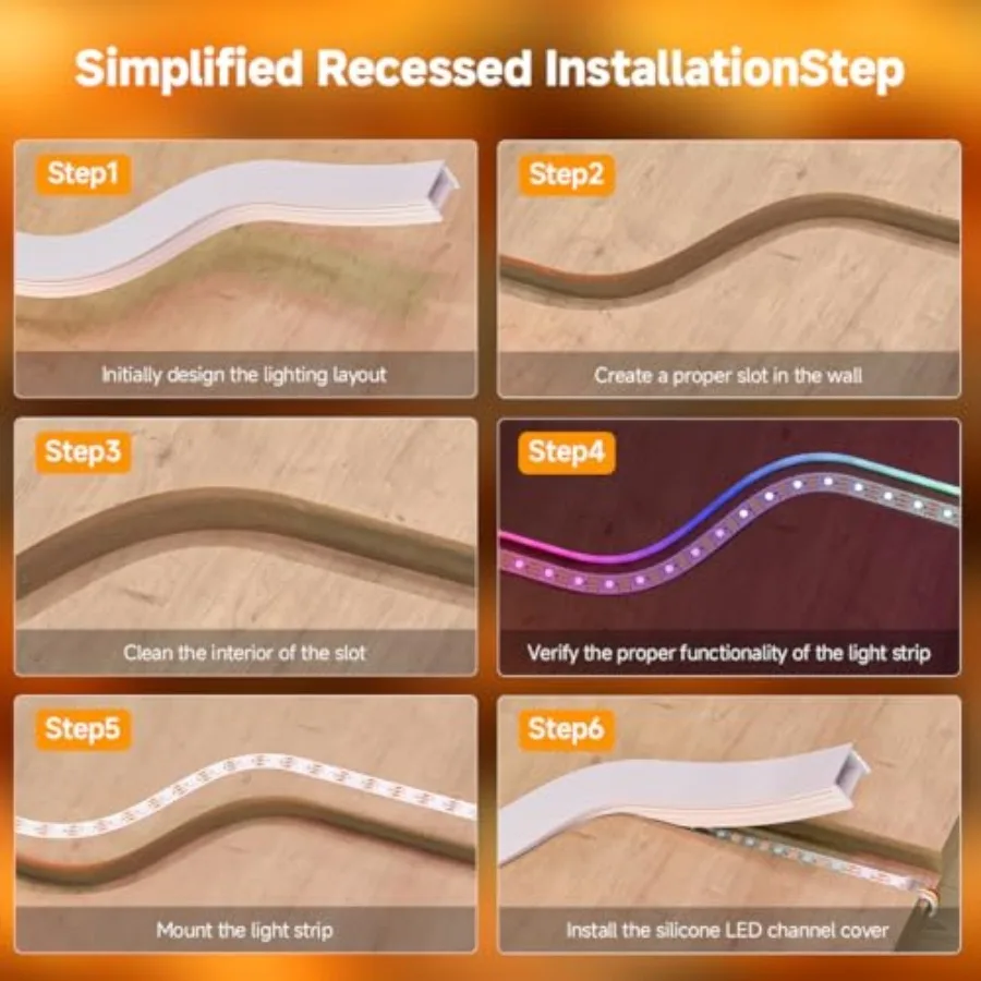 Silicone LED Channel System Flexible Milky White Cover DIY Spotless Tube for ≤10mm Width LED Strip, Neon Rope Light Channel Dif