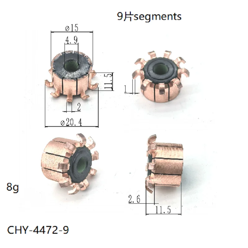 15*4.9*11.5*9P Rectifier Reverser Copper Head Chy-4472-9