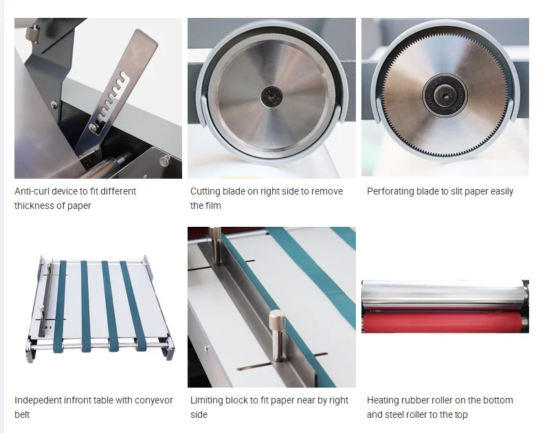 Automatic Hot & Cold Lamination Machine - close-up view