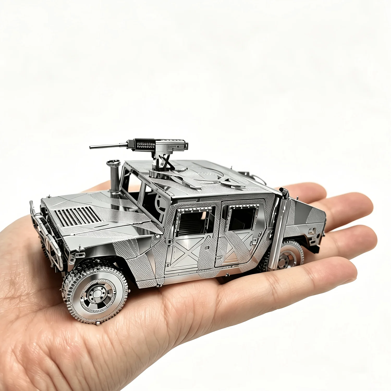 3D-металлический пазл: модель военного автомобиля 4WD, сделай сам, 3D-лазерная резка, сборная модель-пазл, игрушка, украшение для рабочего стола, подарок для аудита.