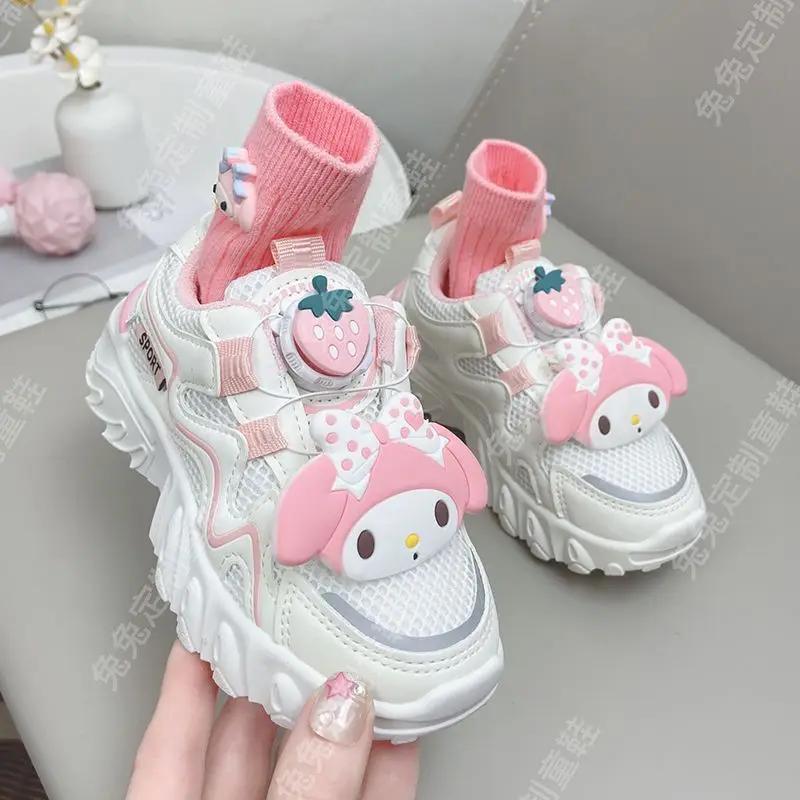 

Новинка весны и осени 202, детская спортивная обувь с рисунком мелодии для маленьких девочек, милая обувь для папы, модная универсальная повседневная обувь