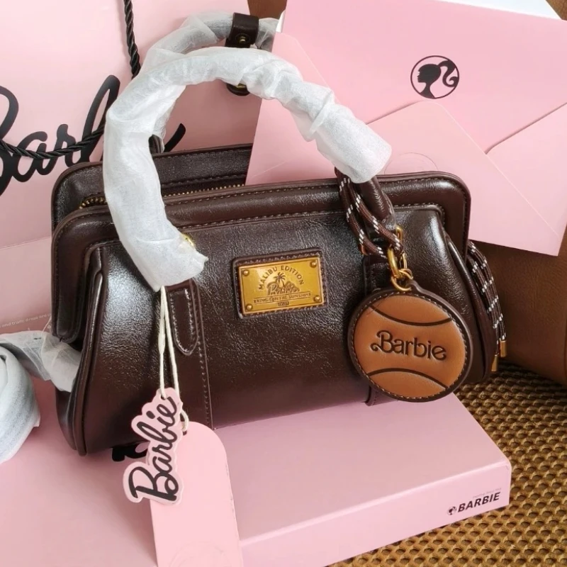 

Подлинная легкая роскошная нишевая сумка Барби в стиле ретро, ручная сумка для боулинга, стильная женская сумка через плечо на одно плечо, сумка премиум-класса, рождественский подарок