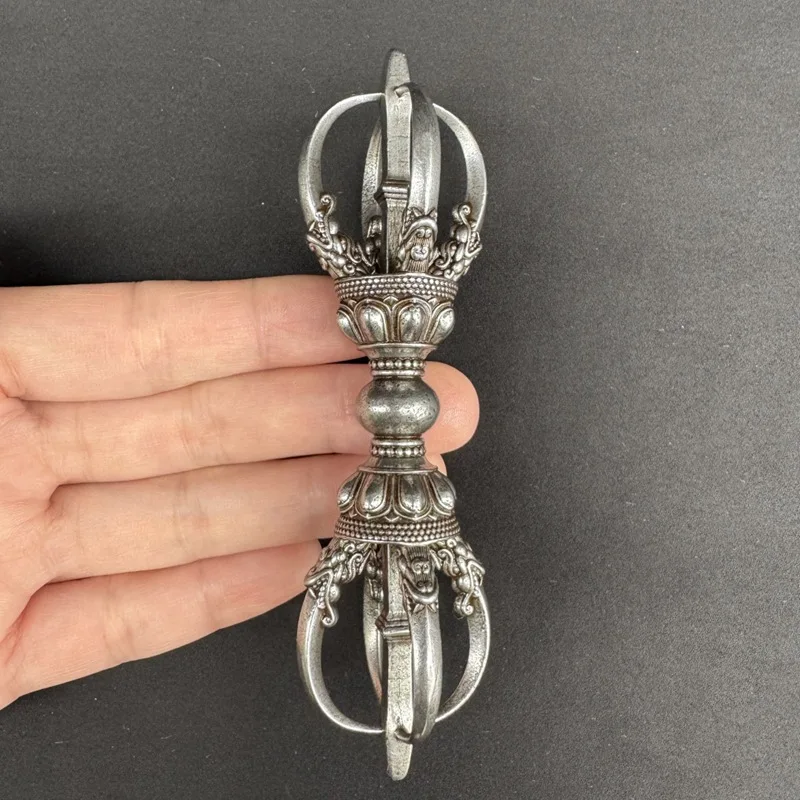 

Tibetan Style Nepalese Iron Five-Pronged Vajra Ornament Office Home Gift