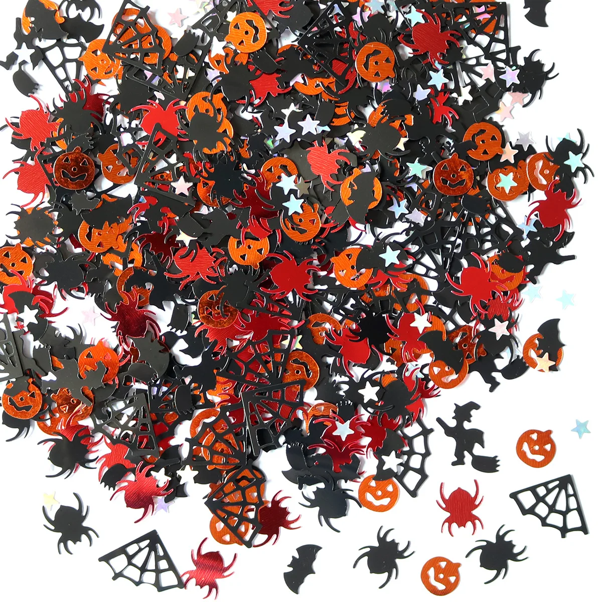 15g Halloween PVC Table Confetti Spider Web Pumpkin Bat Skeleton Sequin for Halloween Party Bar Haunted House Decor Supplies