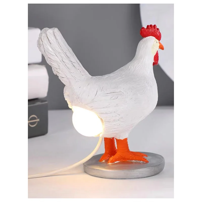 

Luckshopping Night Light Simulated Animals, Table Lamp Funny Easter Home Decoration, Party Carnival Chicken Night Light Decorati