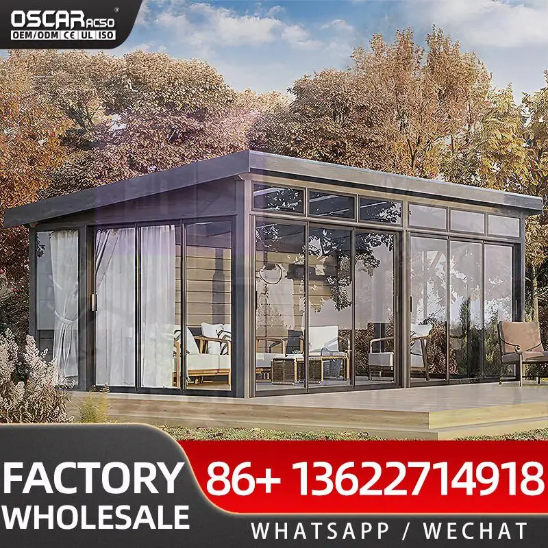 

Солнечная комната из прочного алюминиевого стекла, четырехсезонная солнечная комната, зимний сад, солнечная комната на заказ