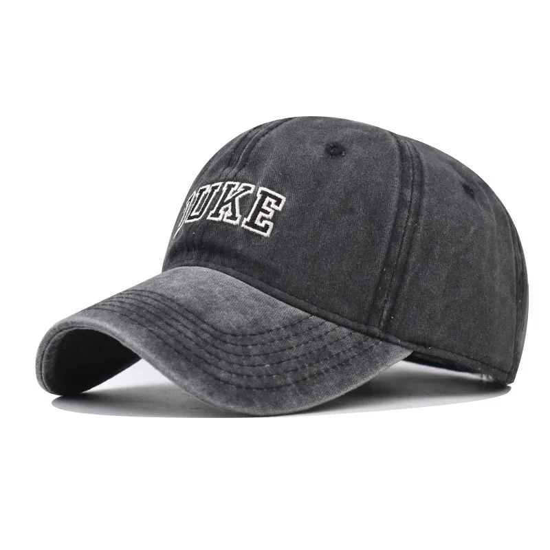 

Pure Cotton Washed Vintage Letter Baseball Cap Snapback Hat For Men And Women Outdoor All Season Dad Hat