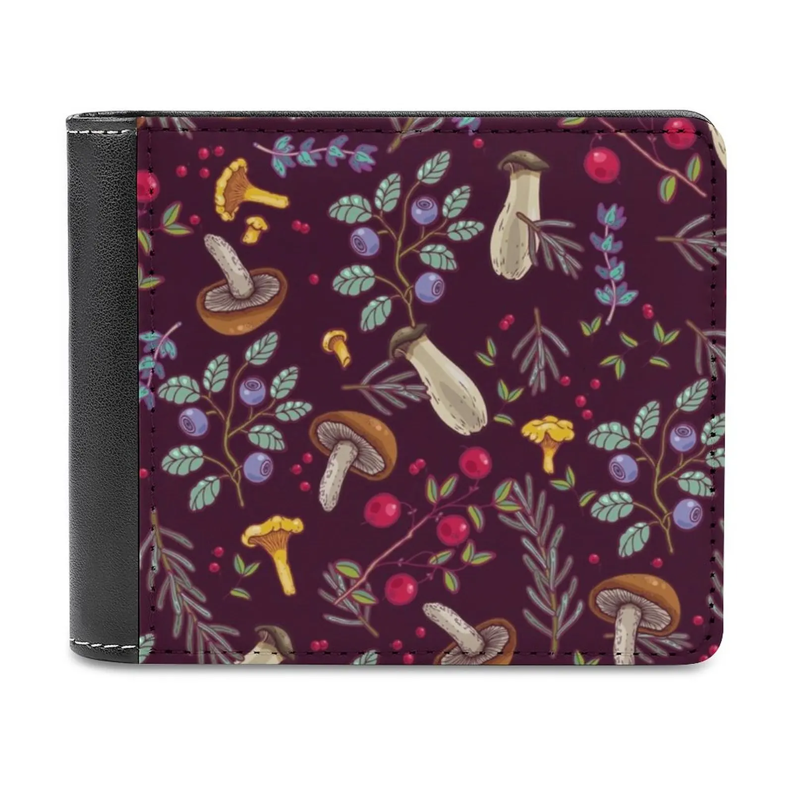 

Forest Dream Business Men Wallets Small Money Purses New Design Dollar Price Top Wallet Fungus Chanterelle Bolete Boletus