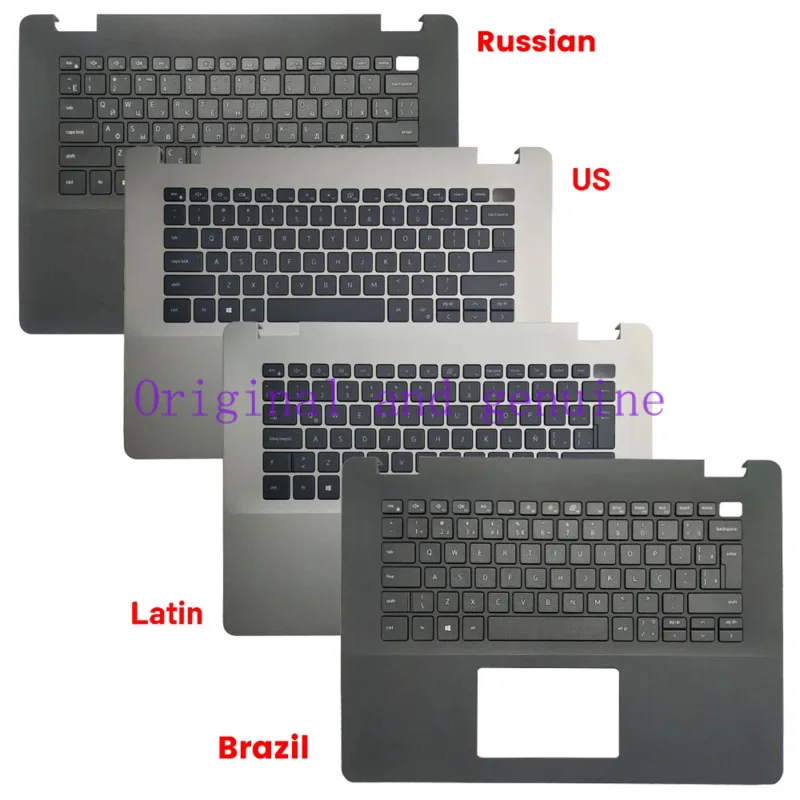 Novo caso para dell vostro 3400, 3405, v3400, russo, brasil, espanhol, latim, nós teclado com palmrest, tampa superior 0cx6t3