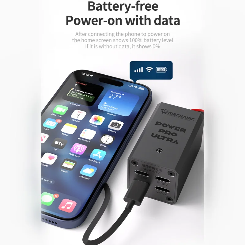 MECHANIC Power Pro Max 2.0 tipe-c Inpufor iPhoneX-15PM Boot satu tombol Motherboard aktivasi kabel tes catu daya dengan 15 FPC