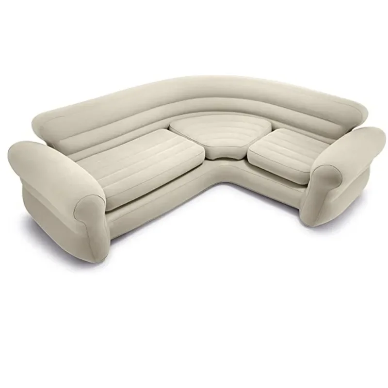 Indoor Home Portable  Air Sofa Furniture Inflatable Corner Sofa With 2 In 1 Valve Inflatable furniture