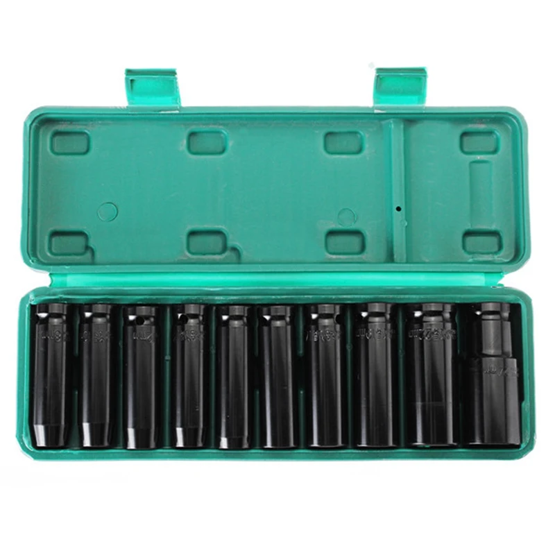 1/2 inch Drive Deep Impact Socket Set Heavy Metric Garage Tool For Wrench Adapter Hand Tool Set