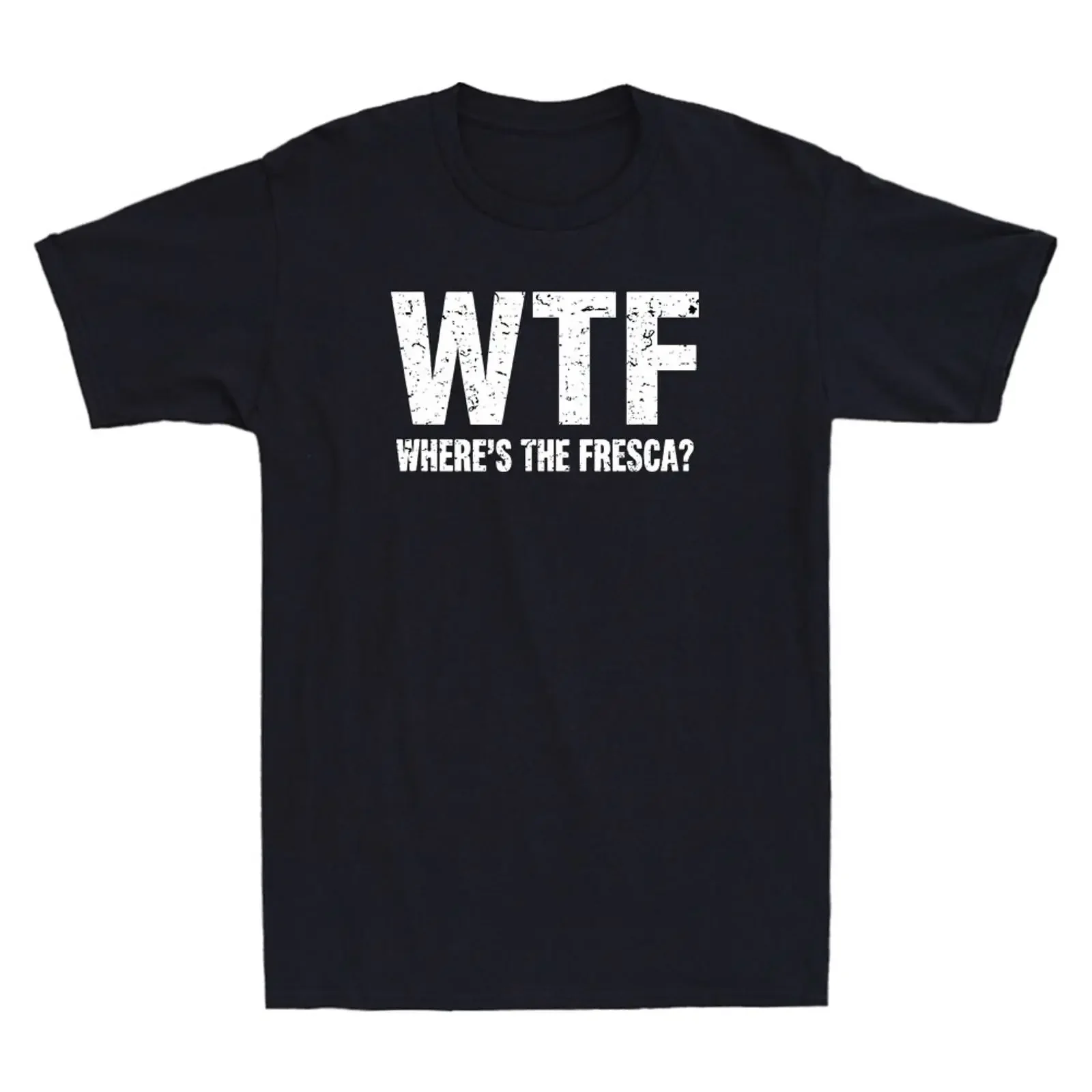 WTF Where's The Fresca lustiger Bier trinken Witz Retro Herren Kurzarm T Shirt vintage Washed designer clothes homme
