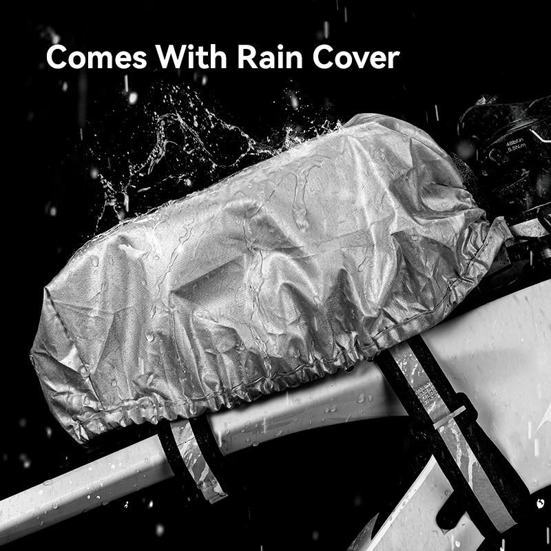 ROCKBROS-bolsa impermeable para bicicleta, carcasa dura, resistente a la lluvia, para tubo frontal de ciclismo, soporte para funda de teléfono de 4-6,7 pulgadas