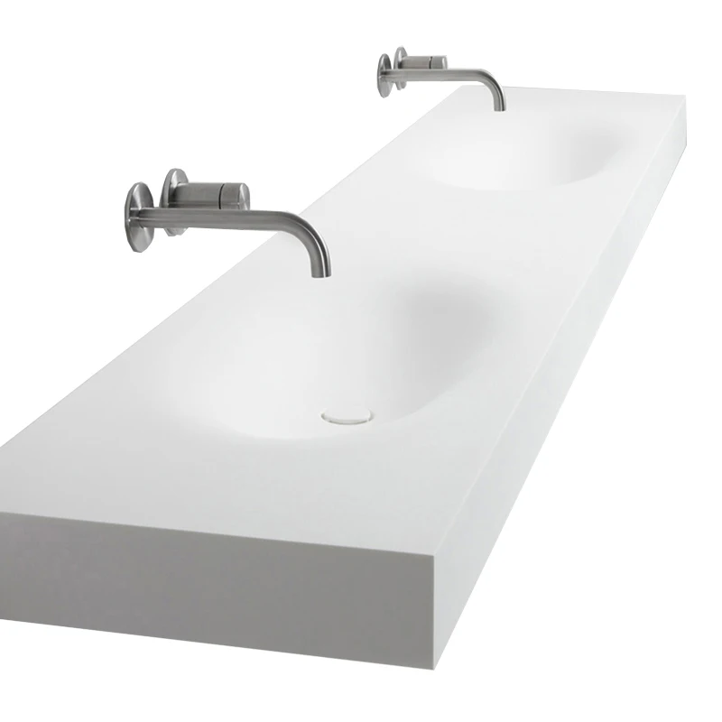 Double basin 1 m 3 1 m 4 1 m 5 integrated form washbasin sink undercounter