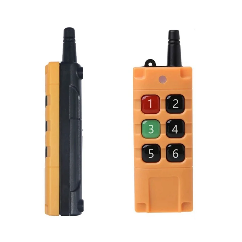Controle remoto sem fio industrial, alta potência, à prova d'água e à prova de quedas, chip ev1527, pedir 2000m, longo alcance, 433mhz, durável, 6 botões