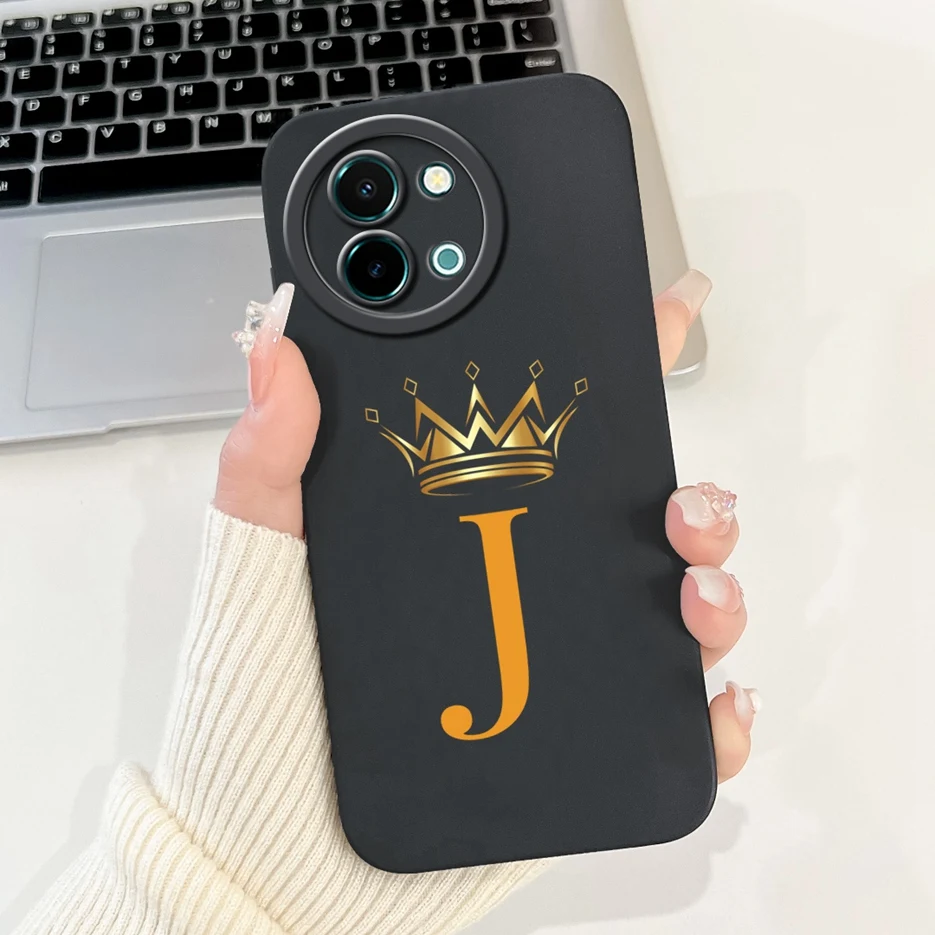 For Vivo Y38 5G Case Vivo Y58 V2355 Cute Letters Cover Full Cameras Protection Phone Case For Vivo Y58 Y 38 VivoY38 VivoY58 Bags