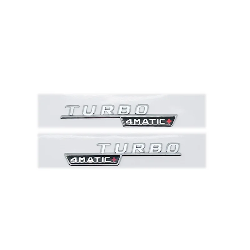 2 قطعة ABS سيارة درابزين توربو 4MATIC شعار شارة ملصق لمرسيدس بنز A45 C117 CLA 35 45 GLA45 X247 GLE53 AMG اكسسوارات